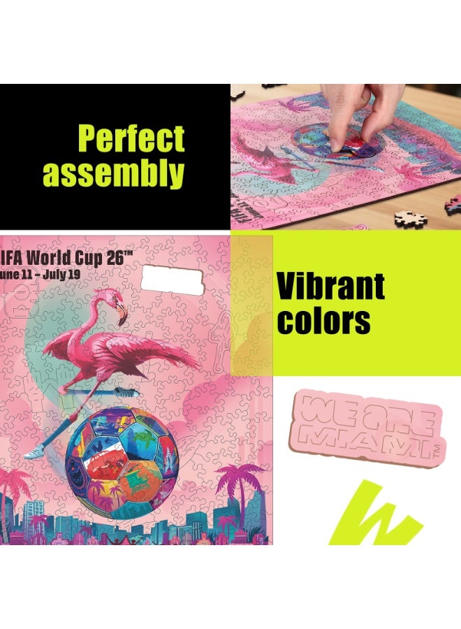 FIFA World Cup FIFA Official Licensed World Cup 2026 Host City Miami Wooden Jigsaw Puzzle 200 Pieces - Image 3